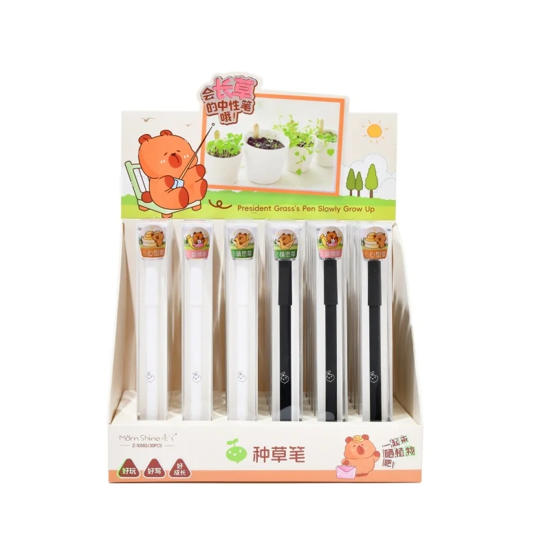 30pcs/lot Creative Capybara Planting Gel Pen Cute 0.5mm Black Ink Signature Pens Promotional Gift Office School Supplies
30pcs/lot Creative Capybara Planting Gel Pen Cute 0.5mm Black Ink Signature Pens Promotional Gift Office School Supplies