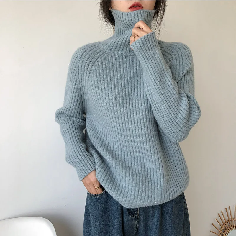 Women's Latest Models of Fall and Winter Sweater Cashmere Blend Senior Sense of Fine Flash Turtleneck Soft Lazy Wind Bottoming S
Women's Latest Models of Fall and Winter Sweater Cashmere Blend Senior Sense of Fine Flash Turtleneck Soft Lazy Wind Bottoming S