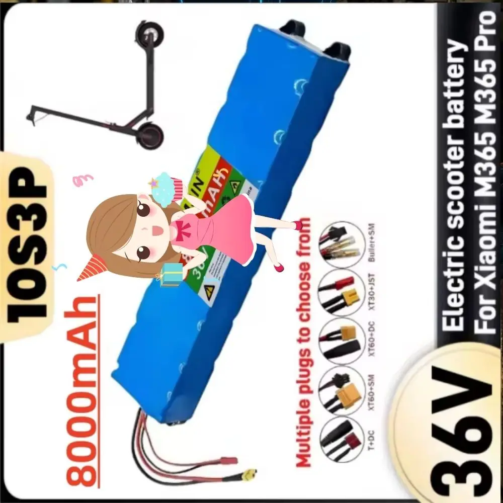 36V 8.0Ah 10S3P High Capacity Lithium Battery Pack for Xiaomi M365 Electric Scooter 18650 Cells Compatible with 42V Charger
36V 8.0Ah 10S3P High Capacity Lithium Battery Pack for Xiaomi M365 Electric Scooter 18650 Cells Compatible with 42V Charger