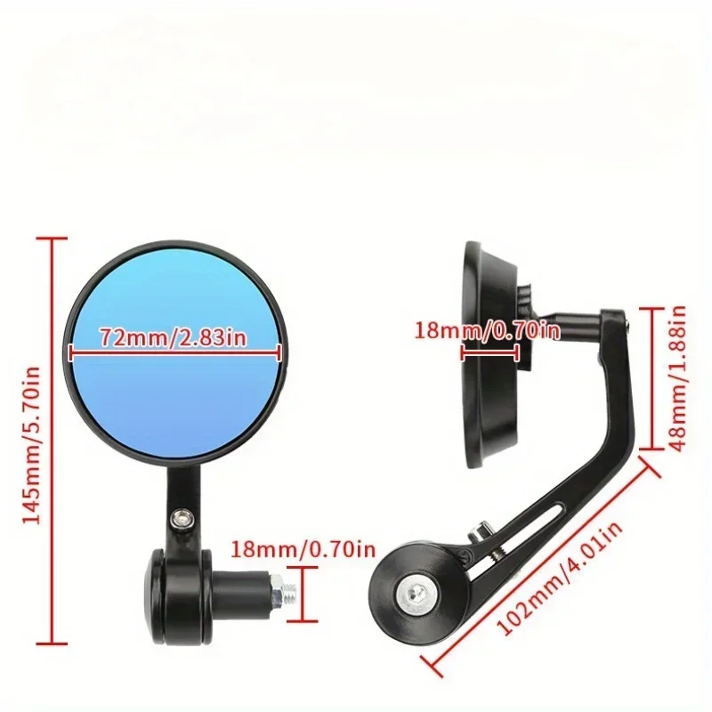 1pc CNC Universal Fit Motorcycle Side Mirror - Flat Lens, Adjustable, Cafe Racer
1pc CNC Universal Fit Motorcycle Side Mirror - Flat Lens, Adjustable, Cafe Racer