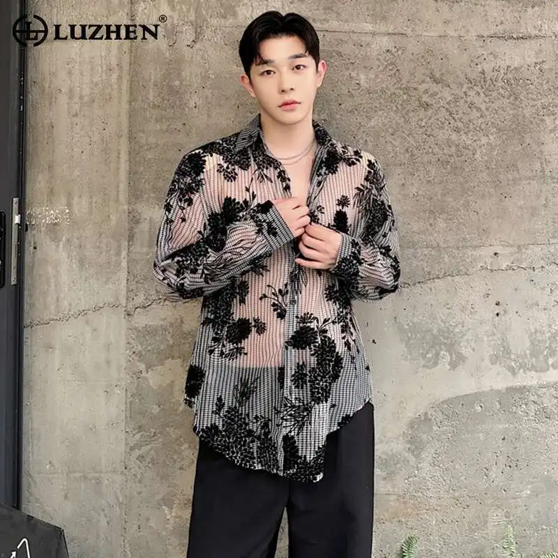 LUZHEN Модные Печатные полупрозрачные дизайнерские рубашки с длинным рукавом персонализированные модные красивые уличные высококачественные мужские топы LZ3823
LUZHEN Модные Печатные полупрозрачные дизайнерские рубашки с длинным рукавом персонализированные модные красивые уличные высококачественные мужские топы LZ3823
