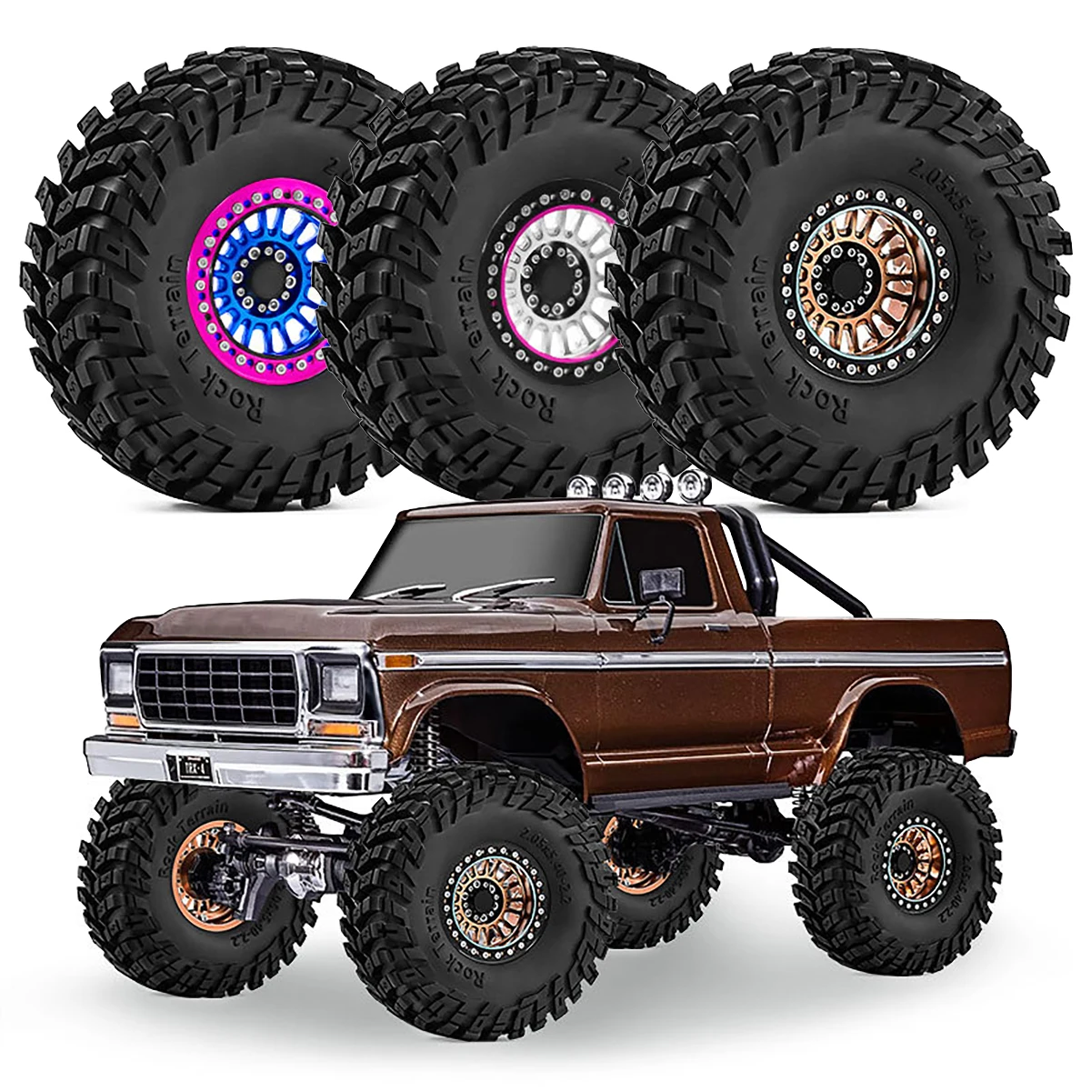 4pcs Alloy Beadlock Wheel Rims Tire for 1/10 Axial SCX10 90046 AXI03007 TRX4 TRX6 VS4-10 Gen7 Gen8 MST CFX D90 RC Crawler Car
4pcs Alloy Beadlock Wheel Rims Tire for 1/10 Axial SCX10 90046 AXI03007 TRX4 TRX6 VS4-10 Gen7 Gen8 MST CFX D90 RC Crawler Car