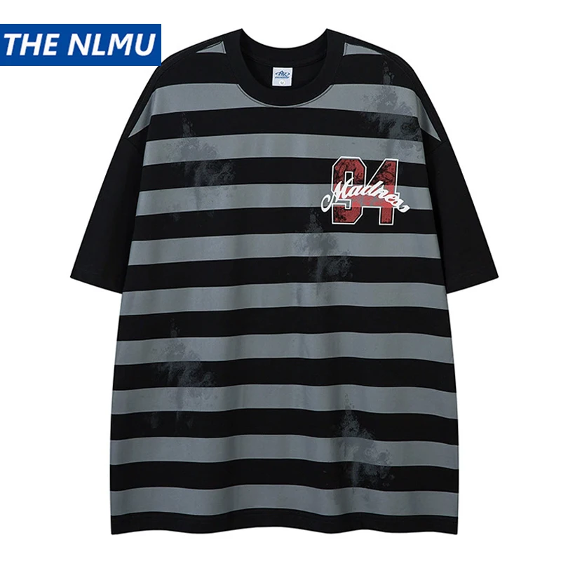 Vintage Striped T-shirt 2025 Summer Letter Printed Dirty Short Sleeved T Shirt Harajuku Unisex Tops Tees Y2K Clothing
Vintage Striped T-shirt 2025 Summer Letter Printed Dirty Short Sleeved T Shirt Harajuku Unisex Tops Tees Y2K Clothing