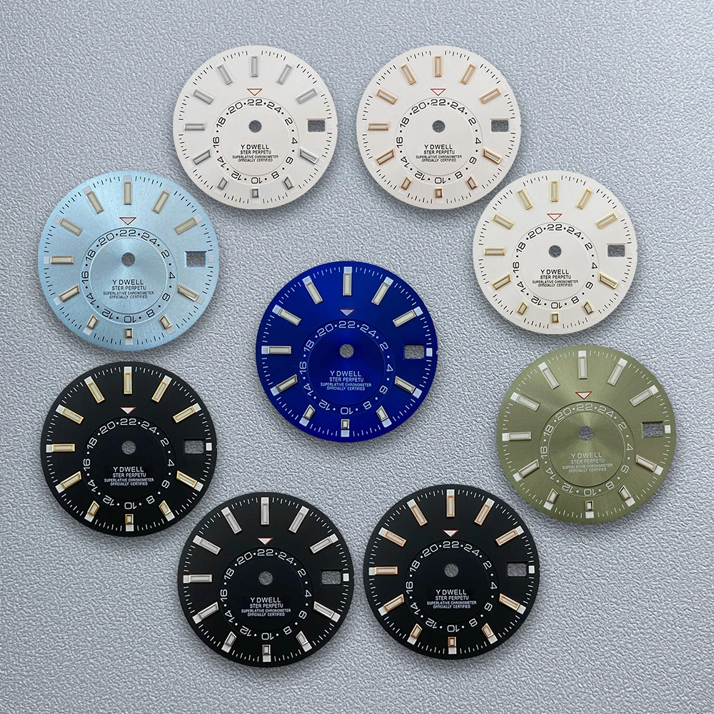 28.5mm S Logo Sunburst Dial Fit NH35/NH36 Japanese Movement Green Luminous High-Quality Watch Modification Accessories
28.5mm S Logo Sunburst Dial Fit NH35/NH36 Japanese Movement Green Luminous High-Quality Watch Modification Accessories