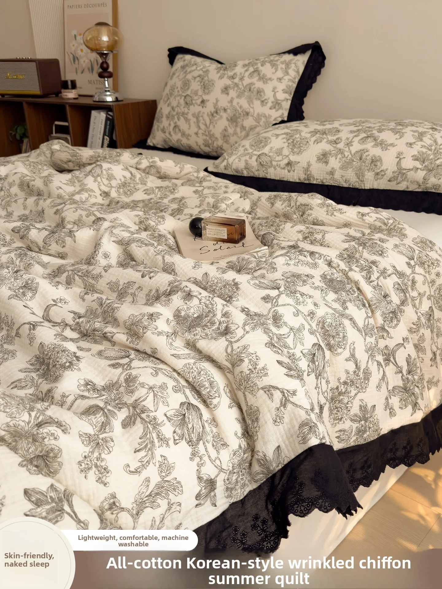 Pure Cotton Summer Quilt Wrinkles Yarn Soy Fiber Thin Model Air Conditioning Quilt Cooling Quilt Floral Pattern Warm Function
Pure Cotton Summer Quilt Wrinkles Yarn Soy Fiber Thin Model Air Conditioning Quilt Cooling Quilt Floral Pattern Warm Function