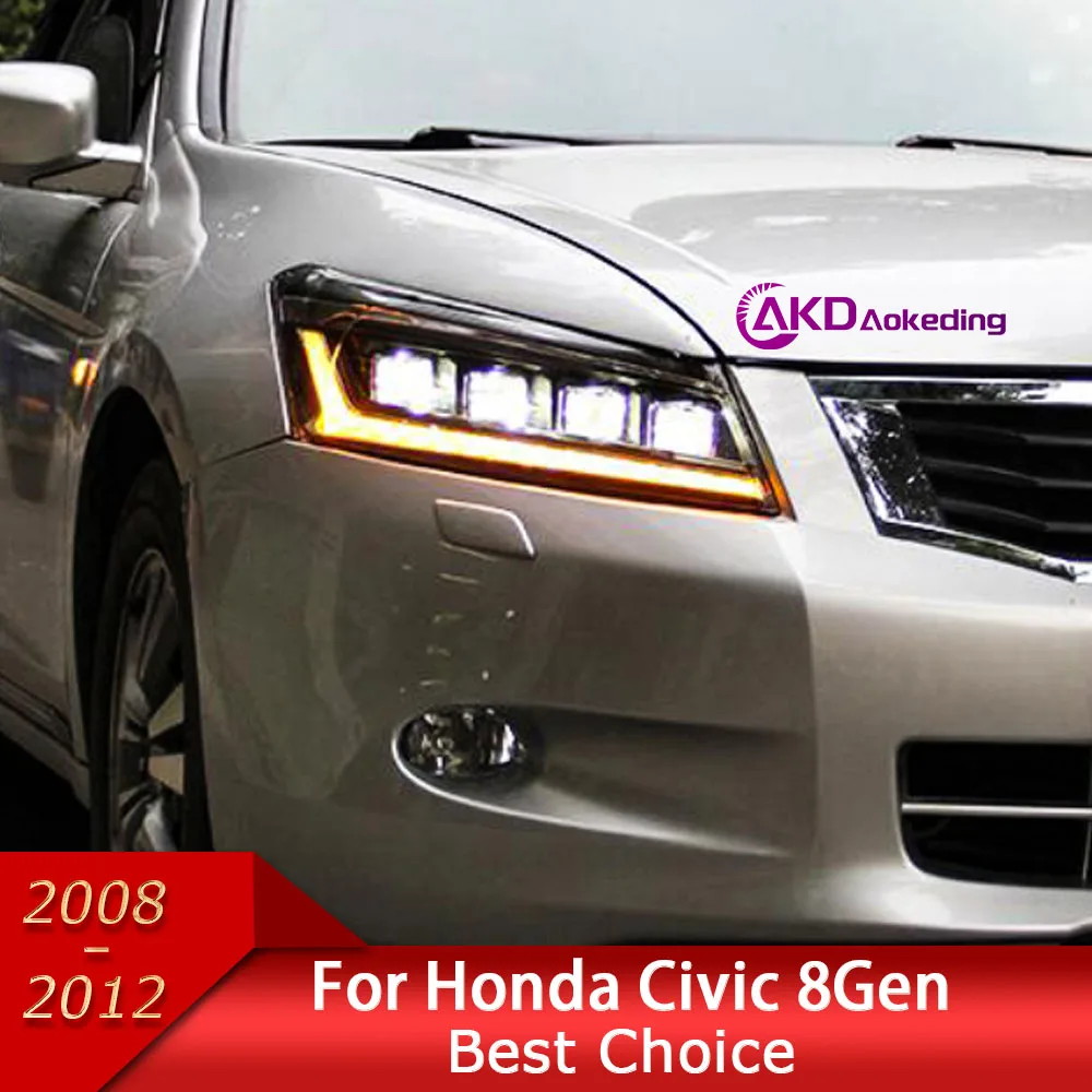 Автомобильные фары для Accord 8 2008-2012 G8, светодиодные автомобильные фары в сборе, обновленная динамическая сигнальная лампа, проектор, 4 линзы, аксессуары
Автомобильные фары для Accord 8 2008-2012 G8, светодиодные автомобильные фары в сборе, обновленная динамическая сигнальная лампа, проектор, 4 линзы, аксессуары