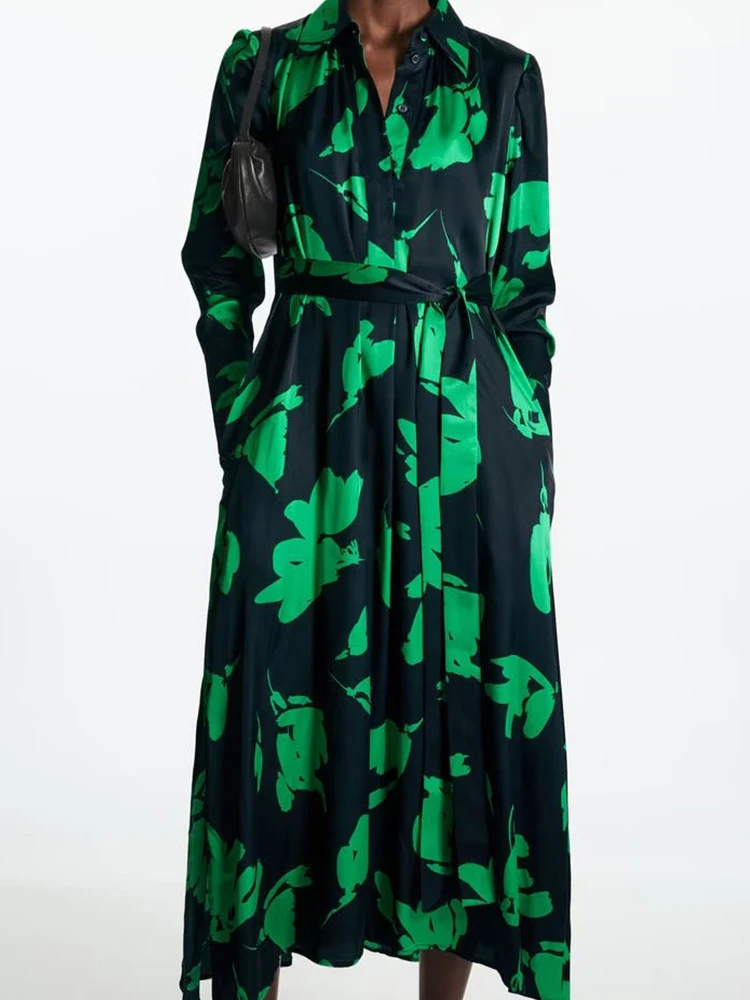 New Fashion Women Vintage Floral Print With Belt Midi Shirt Dress Long Sleeve Female Loose Casual Vestidos
New Fashion Women Vintage Floral Print With Belt Midi Shirt Dress Long Sleeve Female Loose Casual Vestidos