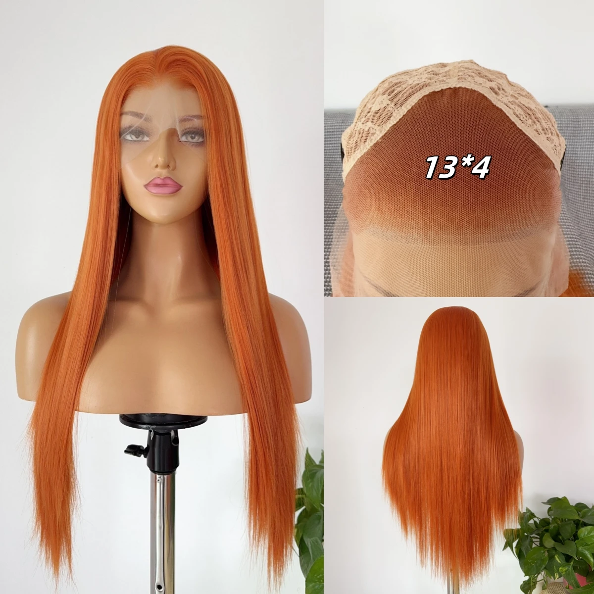 Orange Lace Front Wigs for Fashion Women 26 Inches HD Long Straight 13*4 Natural Frontal Lace High Quality Synthetic for Cosplay
Orange Lace Front Wigs for Fashion Women 26 Inches HD Long Straight 13*4 Natural Frontal Lace High Quality Synthetic for Cosplay