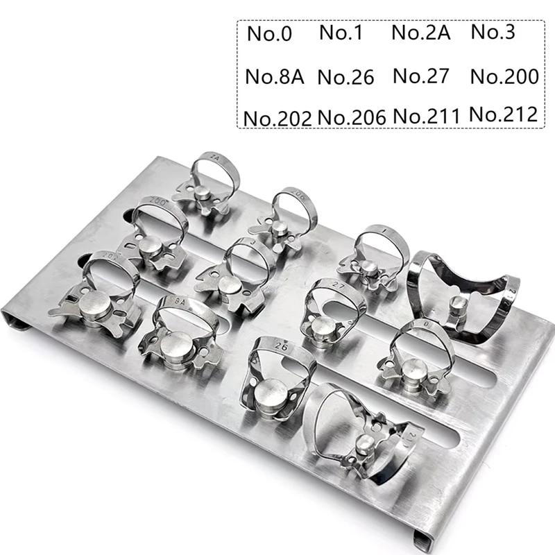 12pcs Dental Rubber Dam Clamps Stainless Steel Endodontic Kit with Tray for Restorative Dentist Surgery Equipment Dental Tools
12pcs Dental Rubber Dam Clamps Stainless Steel Endodontic Kit with Tray for Restorative Dentist Surgery Equipment Dental Tools