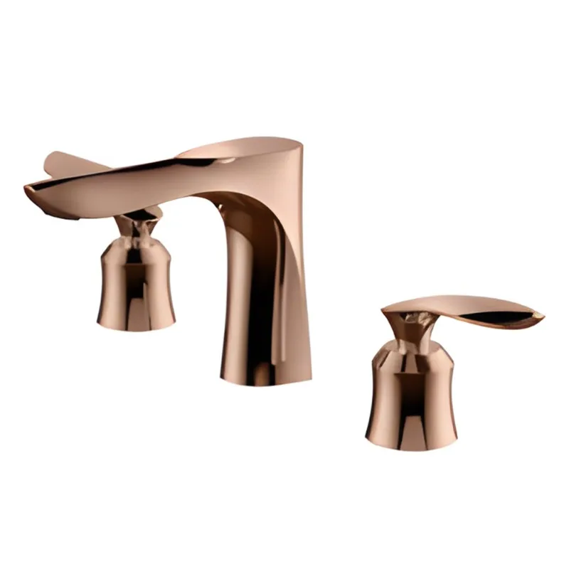 All-copper white gold split, electroplated washbasin faucet 
All-copper white gold split, electroplated washbasin faucet
