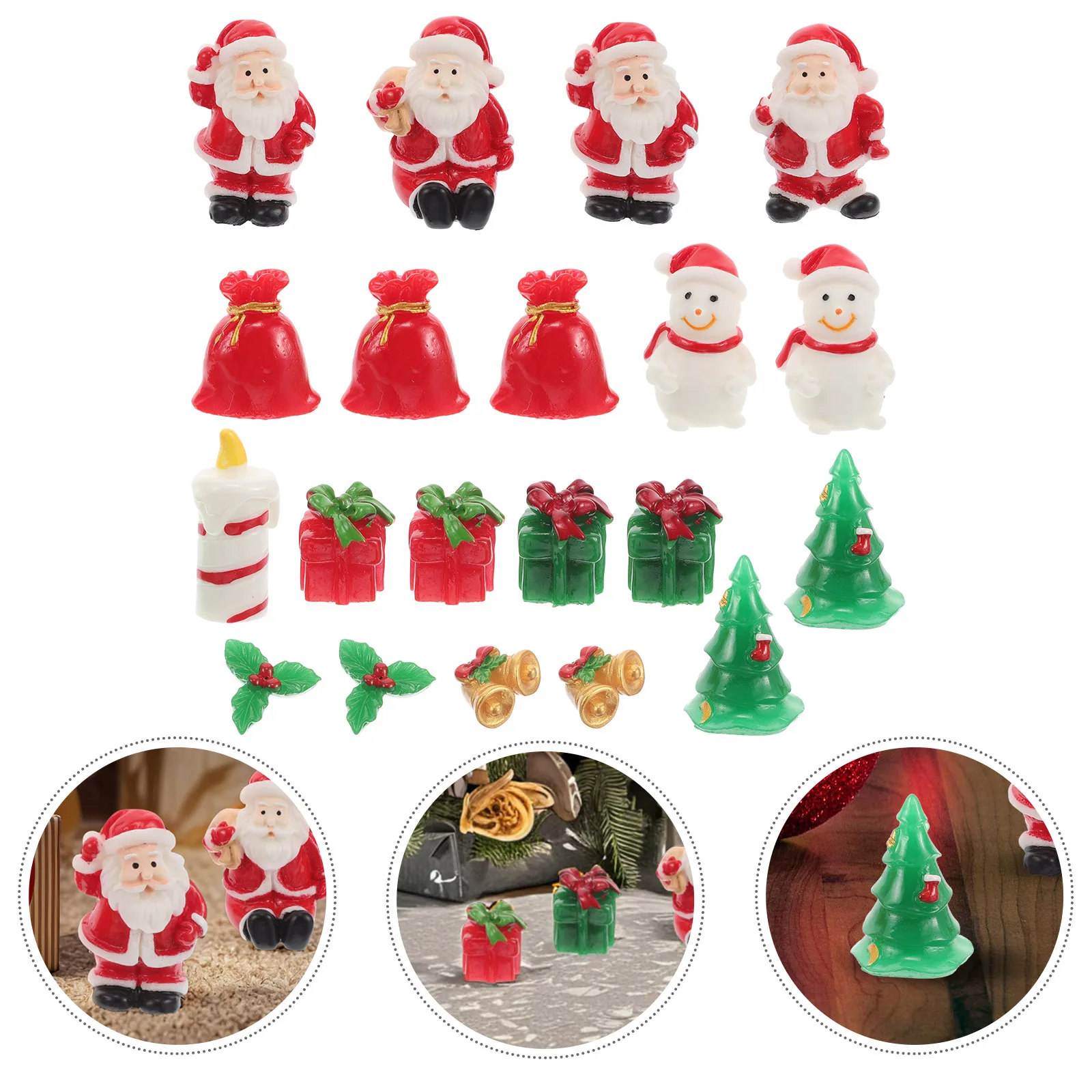 20pcs Mini Christmas nament Resin Figurines Durable Bright Colors Bedroom Car Party Decoration Micro Adornment
20pcs Mini Christmas nament Resin Figurines Durable Bright Colors Bedroom Car Party Decoration Micro Adornment