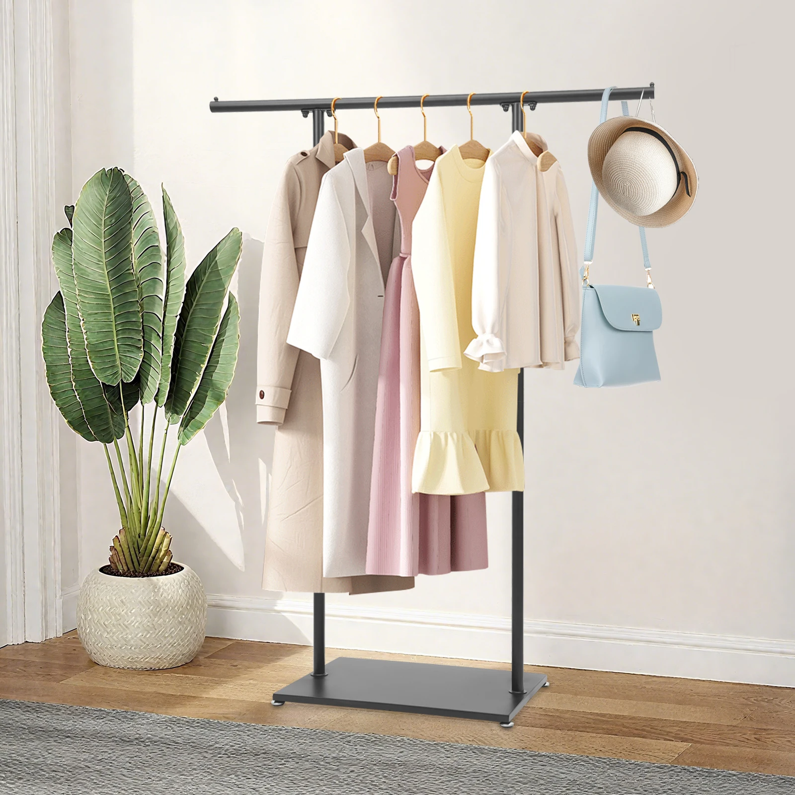Black Freestanding Metal Coat Rack Modern Garment Organizer with Shoe Storage Space Saving Sturdy Steel Clothes Hanger for Home
Black Freestanding Metal Coat Rack Modern Garment Organizer with Shoe Storage Space Saving Sturdy Steel Clothes Hanger for Home