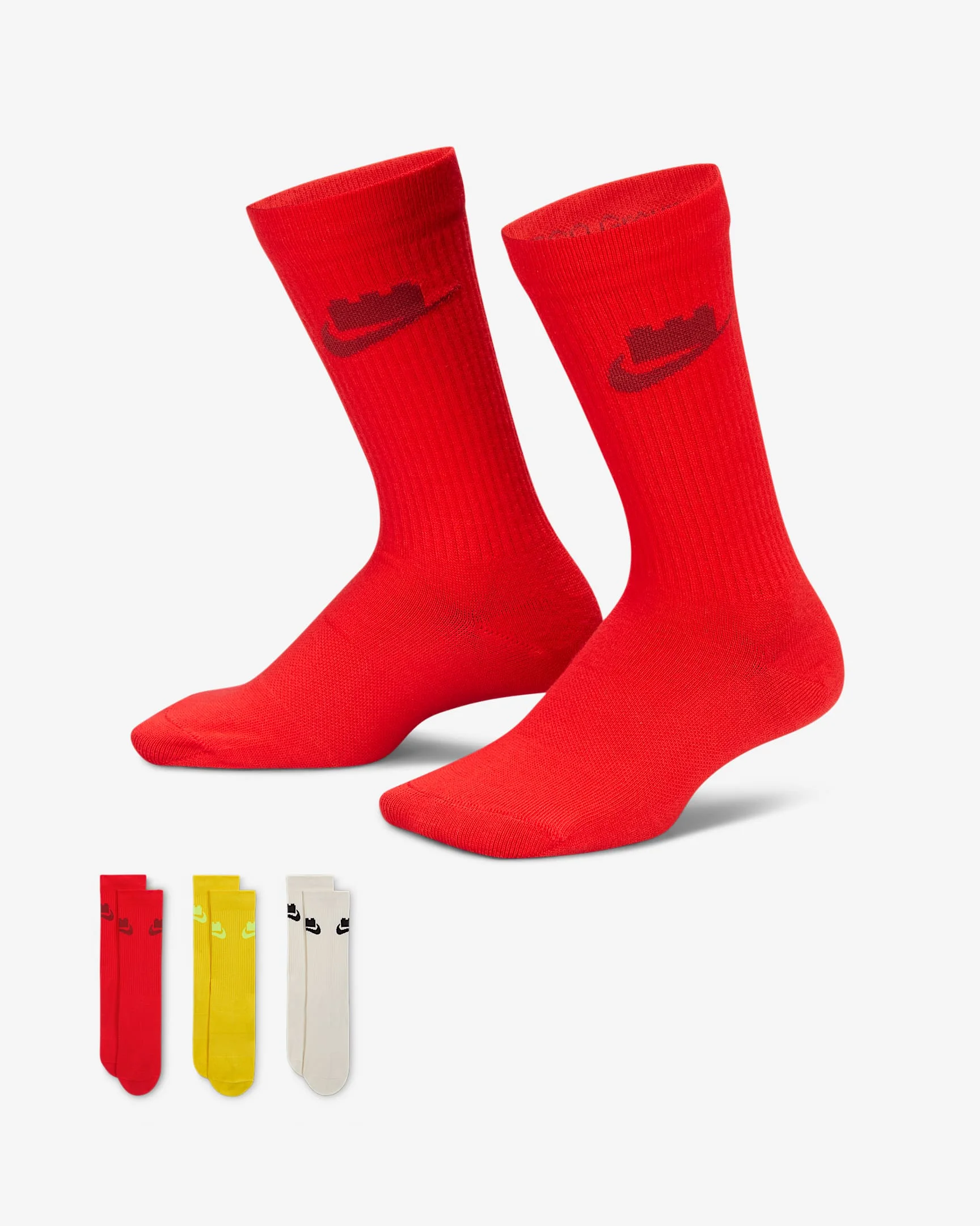 Nike x LEGO® Collection Everyday Essentials Three pairs of mid-length sports socks
Nike x LEGO® Collection Everyday Essentials Three pairs of mid-length sports socks