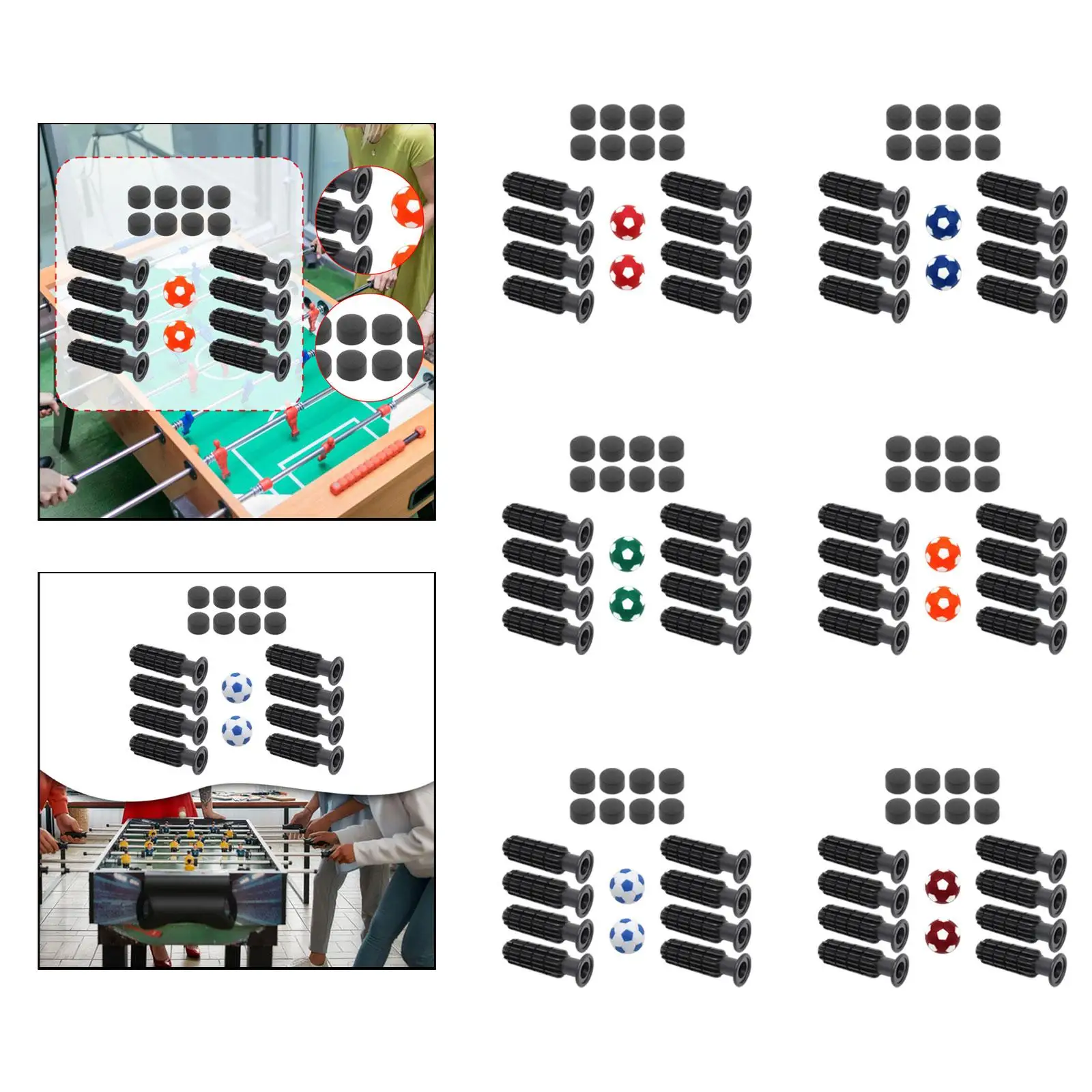 8pcs Table Soccer Replacement Handles Table Soccer Accessories Anti-Slip
8pcs Table Soccer Replacement Handles Table Soccer Accessories Anti-Slip