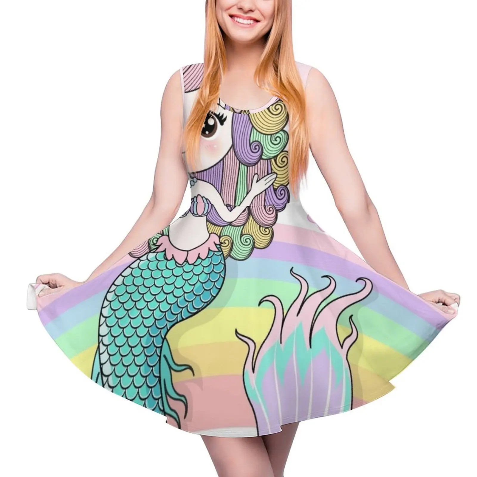 Rainbow and Mermaid Art Sleeveless Dress Dresses for wedding party summer women"s dress 2024
Rainbow and Mermaid Art Sleeveless Dress Dresses for wedding party summer women"s dress 2024