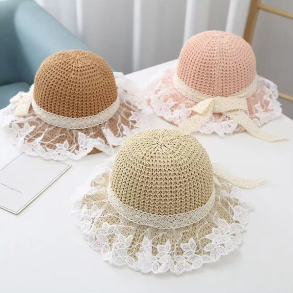 Fashion UV Protection Lace Straw Hat Wide Brim Foldable Kids Sun Hats Lace Up 1-3Year Baby Fisherman Cap Princess Girl
Fashion UV Protection Lace Straw Hat Wide Brim Foldable Kids Sun Hats Lace Up 1-3Year Baby Fisherman Cap Princess Girl