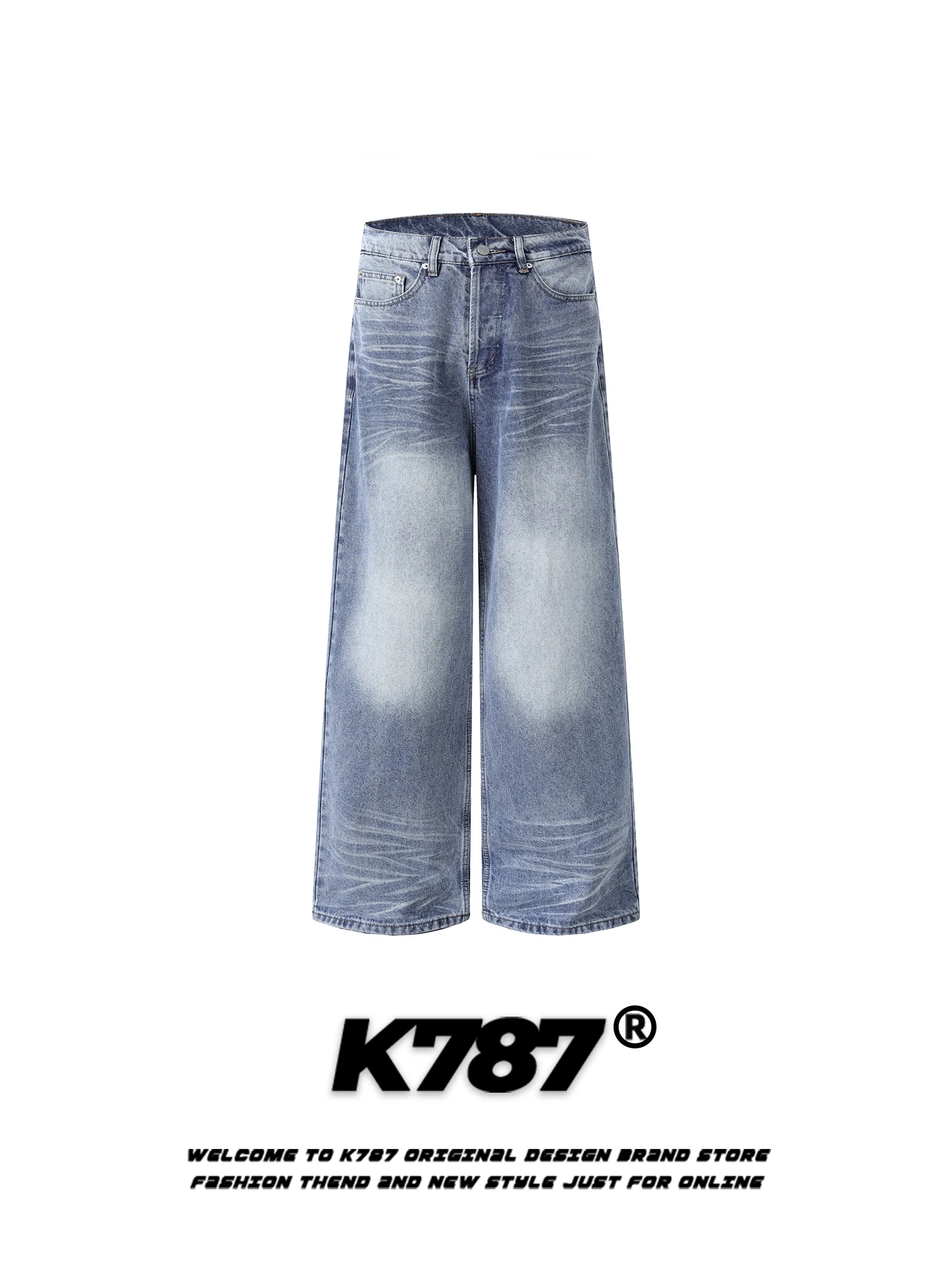 K787 American Retro Jeans High Waist Loose Wide Leg Casual High Waist Trendy Brand Straight Tube Floor-Length Pants
K787 American Retro Jeans High Waist Loose Wide Leg Casual High Waist Trendy Brand Straight Tube Floor-Length Pants