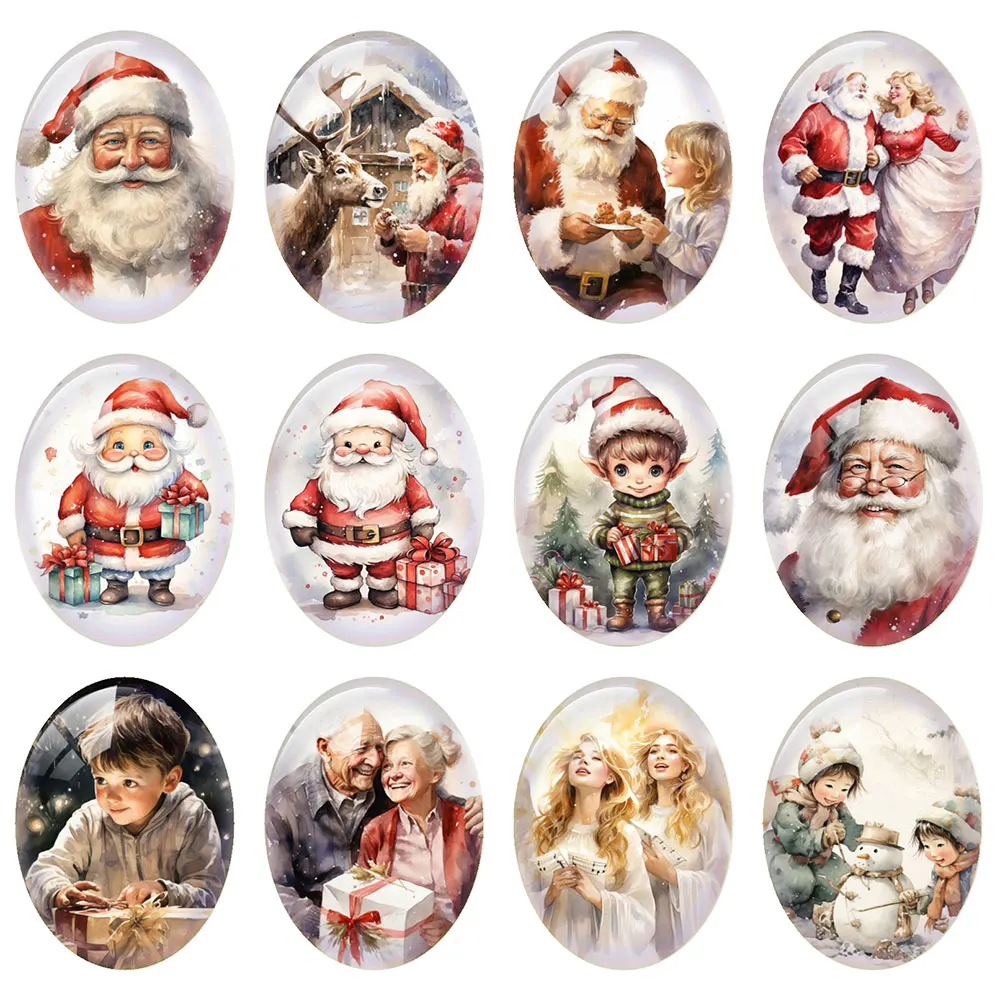 10pcs/lot Christmas X-mas Winter Santa Fairy Snowman Kids Oval Photo Glass Cabochon Flatback Demo Cameo For Diy Jewelry Making
10pcs/lot Christmas X-mas Winter Santa Fairy Snowman Kids Oval Photo Glass Cabochon Flatback Demo Cameo For Diy Jewelry Making