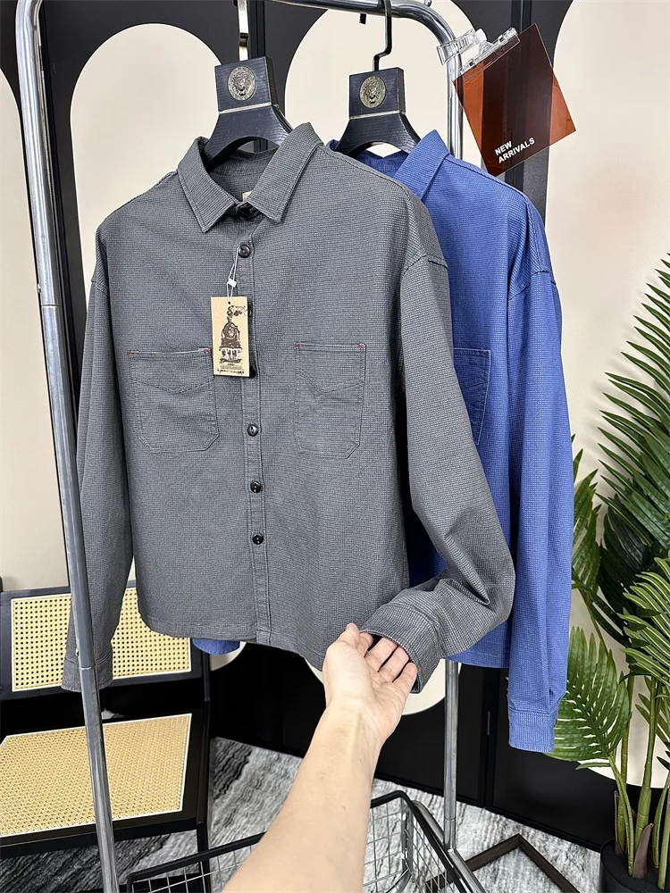 Loose Fit Long Sleeve Collared Men's Shirt Vintage American Style Washed Pure Color Autumn Winter Fashionable Casual Shirt
Loose Fit Long Sleeve Collared Men's Shirt Vintage American Style Washed Pure Color Autumn Winter Fashionable Casual Shirt