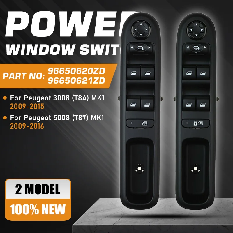 Driver Side Window Control Switch Master Button 96650620ZD 96650621ZD For Peugeot 3008 T84 MK1 Peugeot 5008 T87 MK1 2009-2016
Driver Side Window Control Switch Master Button 96650620ZD 96650621ZD For Peugeot 3008 T84 MK1 Peugeot 5008 T87 MK1 2009-2016