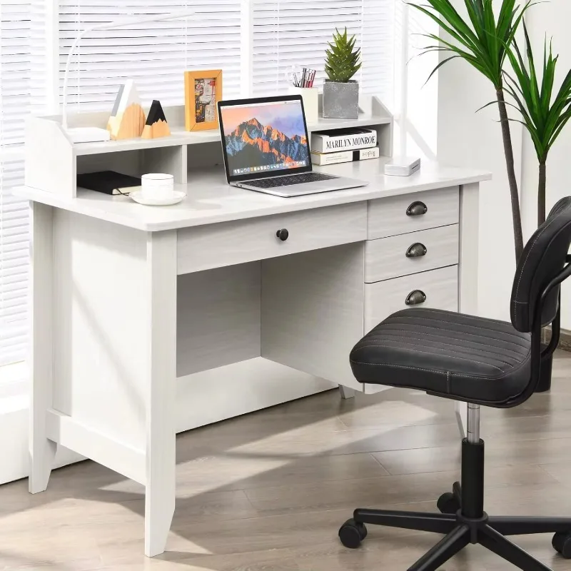 Home Office Computer Desk Vintage with Desk Storage Shelves,Wooden Executive Desk Writing Study,4 Storage Drawers,
Home Office Computer Desk Vintage with Desk Storage Shelves,Wooden Executive Desk Writing Study,4 Storage Drawers,
