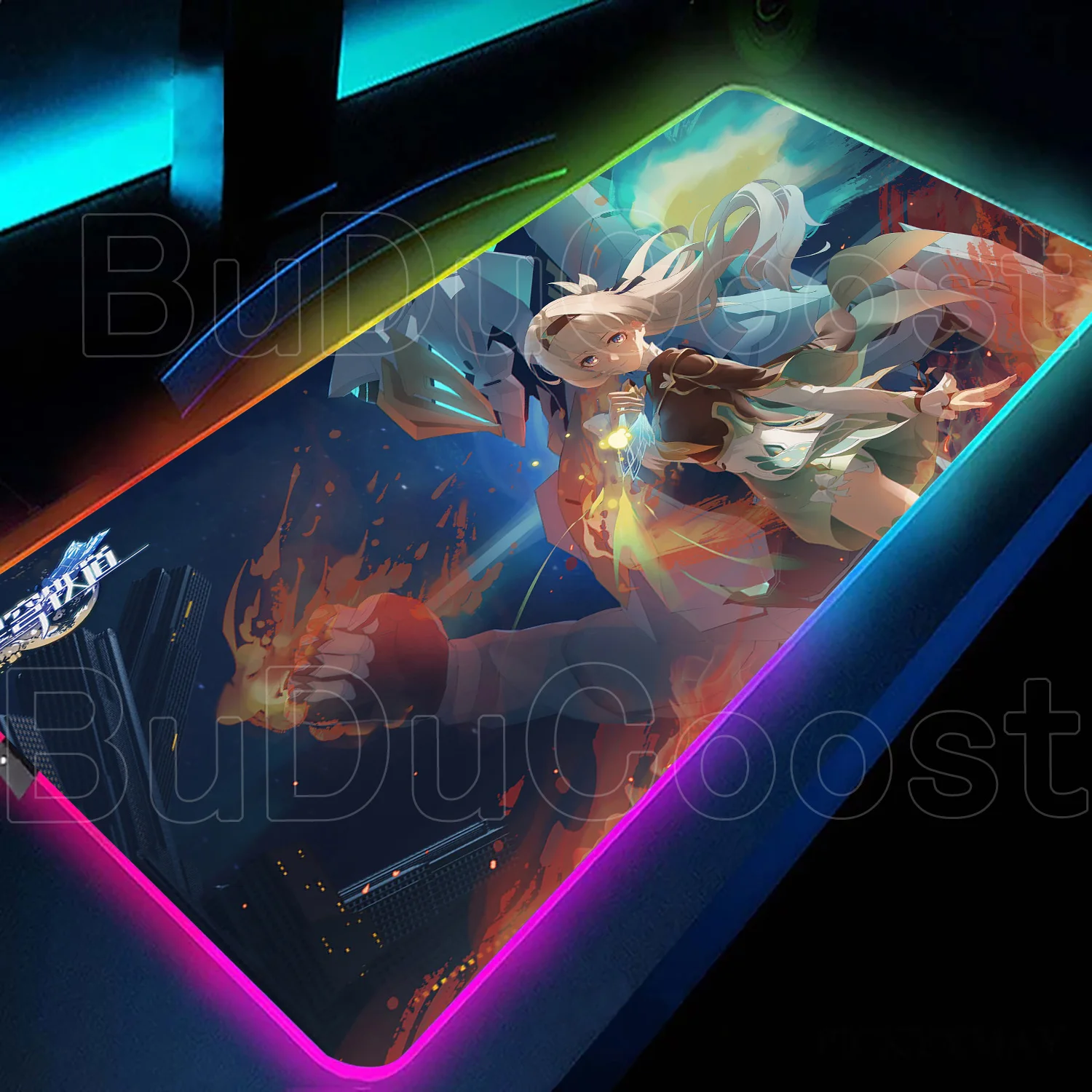 Honkai Star Rail Firefly Kawaii MousePad Large Size Cute Girl RGB Mouse Pad Pc Accessoires E-Sports Gaming Table Mat Decoration
Honkai Star Rail Firefly Kawaii MousePad Large Size Cute Girl RGB Mouse Pad Pc Accessoires E-Sports Gaming Table Mat Decoration