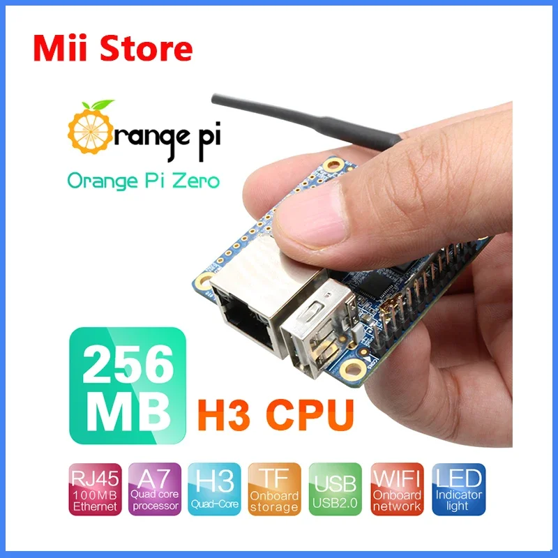 Четырехъядерная компьютерная плата Orange Pi Zero 256 МБ H3 с открытым исходным кодом
Четырехъядерная компьютерная плата Orange Pi Zero 256 МБ H3 с открытым исходным кодом