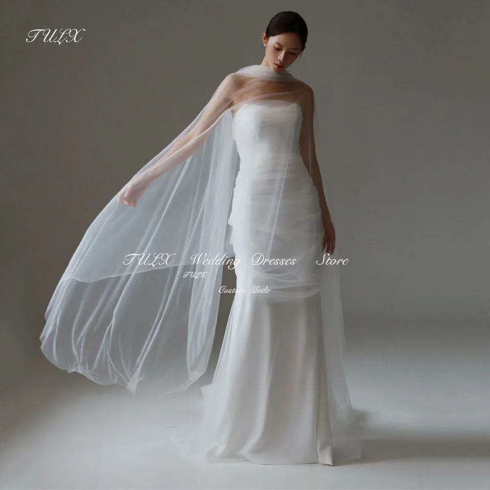 TULX Sexy Strapless White Korea Wedding Photo Shoot Dress 웨딩드레스 Tulle Corset Back Mermaid Long Elegant Bridal Gowns Custom Made
TULX Sexy Strapless White Korea Wedding Photo Shoot Dress 웨딩드레스 Tulle Corset Back Mermaid Long Elegant Bridal Gowns Custom Made