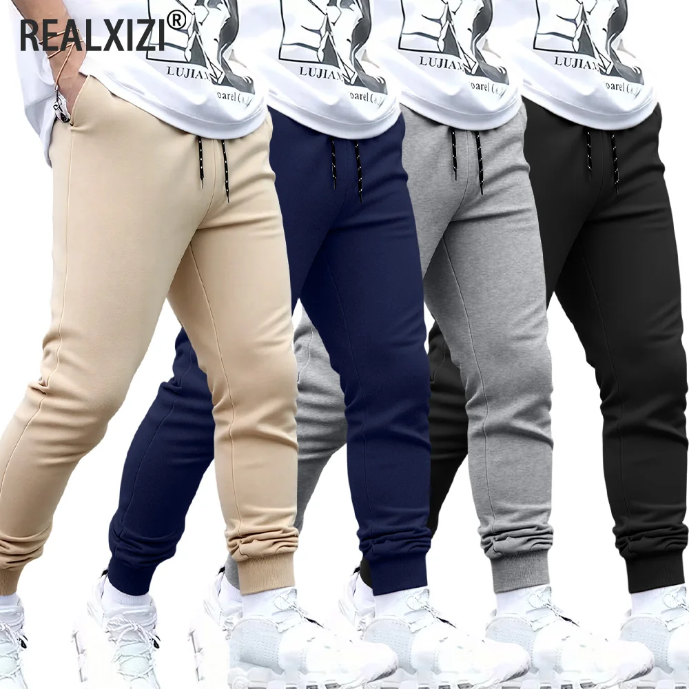 Men's Sports Casual Trousers Solid Color Elastic Waist Drawstring Pants Men Jogger Sweatpants Outdoor Workout Long Pants
Men's Sports Casual Trousers Solid Color Elastic Waist Drawstring Pants Men Jogger Sweatpants Outdoor Workout Long Pants