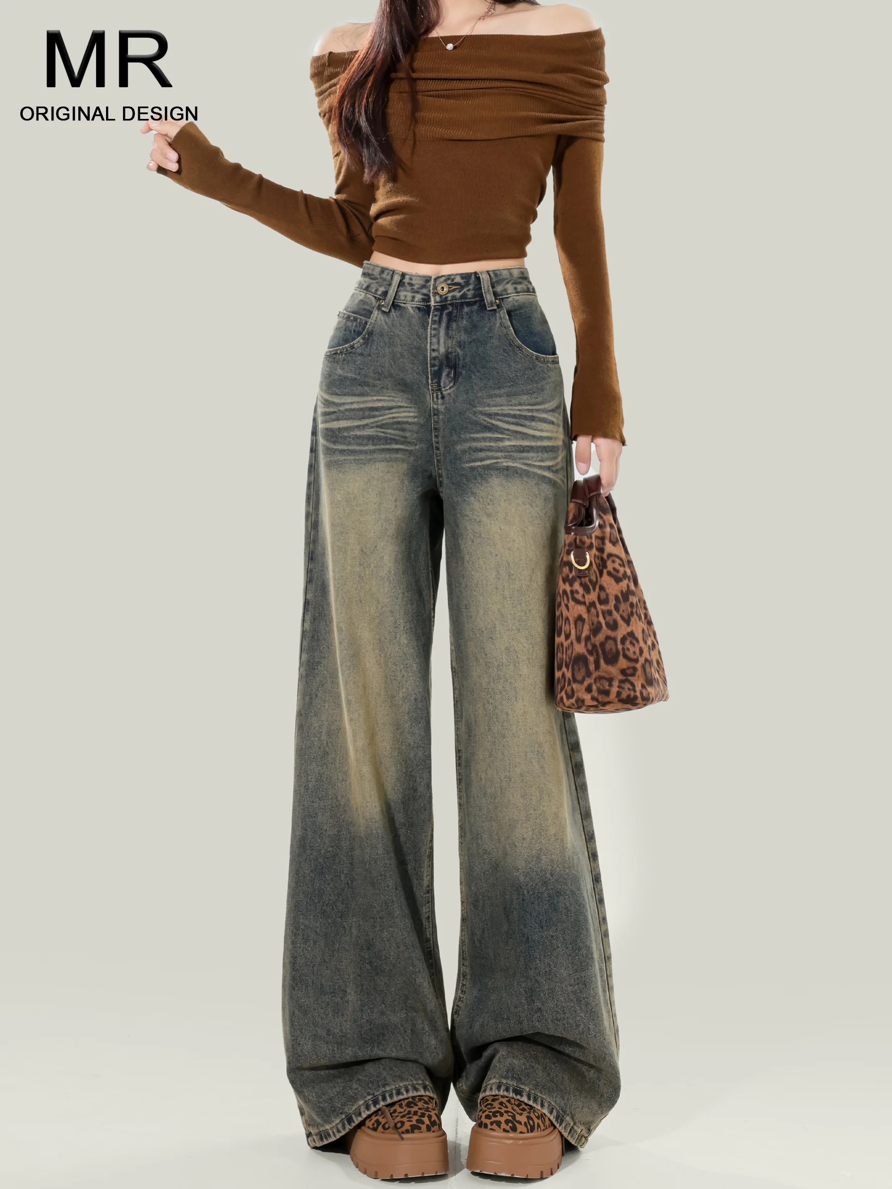 Retro Distressed High Waist Wide Leg Jeans Women's Loose Fitting Slimming Drapey Floor-Length Pants Spring Summer New Design
Retro Distressed High Waist Wide Leg Jeans Women's Loose Fitting Slimming Drapey Floor-Length Pants Spring Summer New Design
