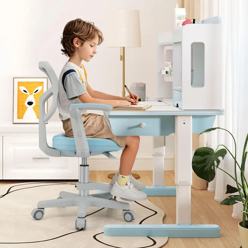 Kids Desk Chair, Ergonomic Adjustable Student Rolling Chair with Footrest amp Flipup Armrest, Mesh Children Office Chair with U
Kids Desk Chair, Ergonomic Adjustable Student Rolling Chair with Footrest amp Flipup Armrest, Mesh Children Office Chair with U