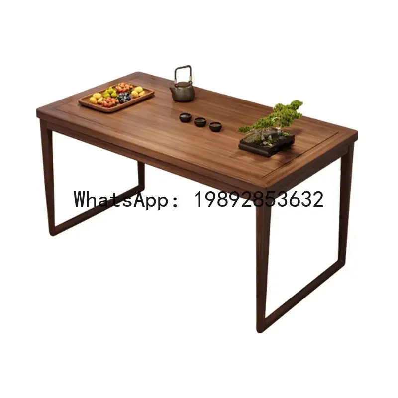 Hys new chinese style balcony small solid wood tea table and chair set - walnut finish - living room home small tea table
Hys new chinese style balcony small solid wood tea table and chair set - walnut finish - living room home small tea table