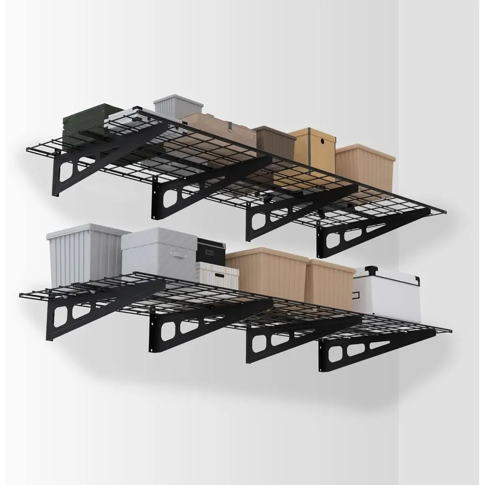 2-Pack 2x6T Heavy Duty 72 x 24 Wall-Mounted Shelving, 800lbs Capacity, Suitable for Garage and Workshop Storage, Black
2-Pack 2x6T Heavy Duty 72 x 24 Wall-Mounted Shelving, 800lbs Capacity, Suitable for Garage and Workshop Storage, Black