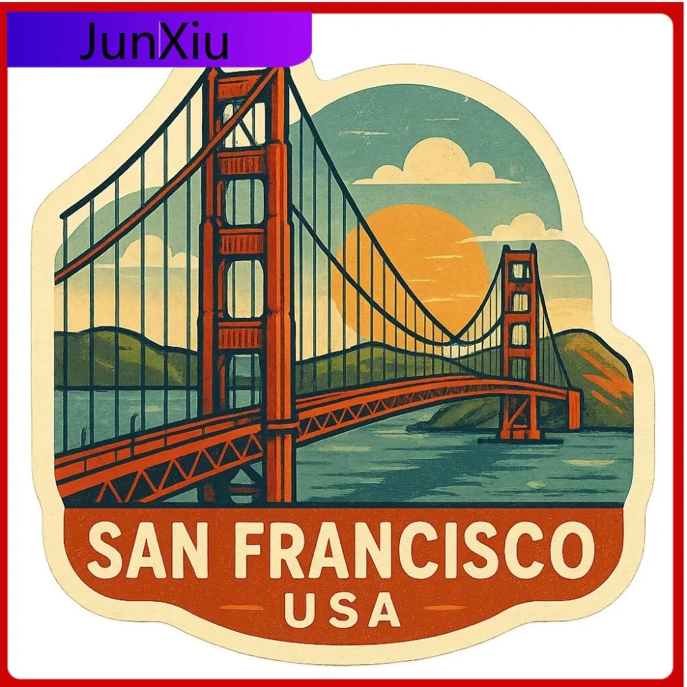 Golden Gate Bridge Sticker USA Decal San Francisco Retro Travel Waterproof Decal for EV Body
Golden Gate Bridge Sticker USA Decal San Francisco Retro Travel Waterproof Decal for EV Body