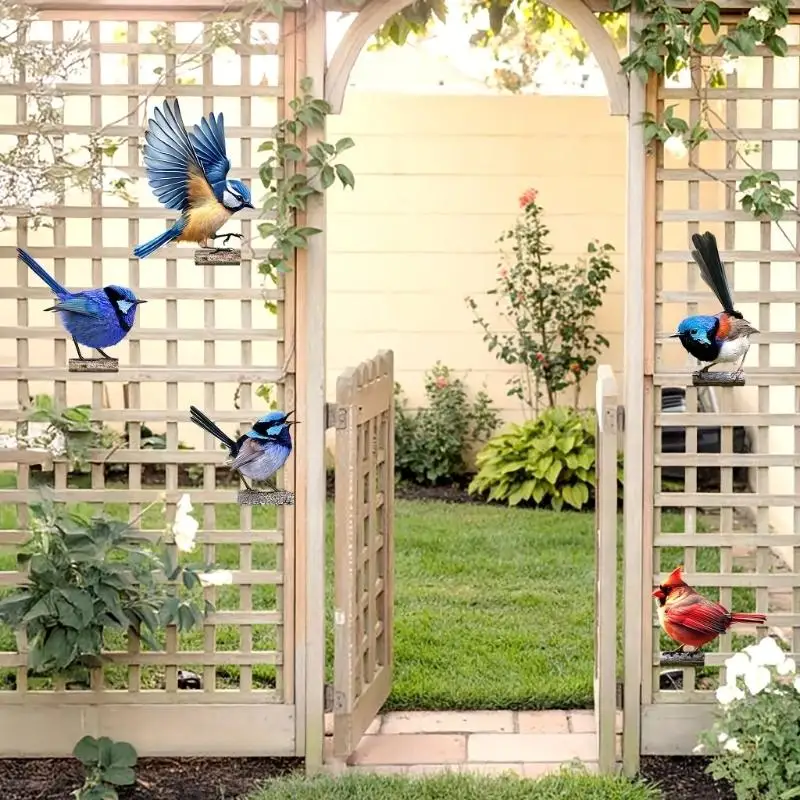 R9UF Pack Of 5 Strong Iron Bird Decorations For Enhancing Garden Fence And Landscape
R9UF Pack Of 5 Strong Iron Bird Decorations For Enhancing Garden Fence And Landscape