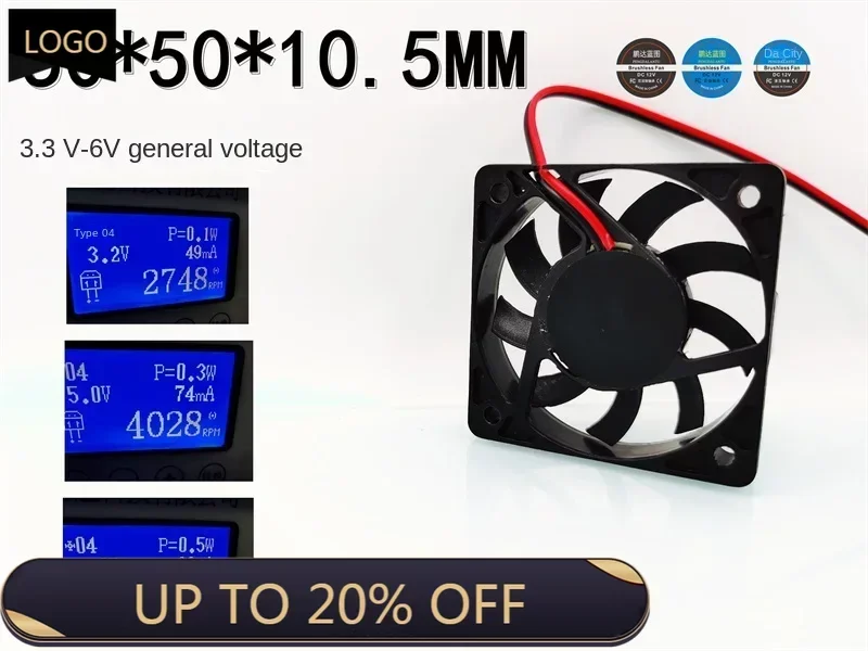 50*50*10 мм новый 5010 гидроподшипник 5 см 3,3 В 5 В 6 В универсальное напряжение 50*50*10 мм охлаждающий вентилятор
50*50*10 мм новый 5010 гидроподшипник 5 см 3,3 В 5 В 6 В универсальное напряжение 50*50*10 мм охлаждающий вентилятор