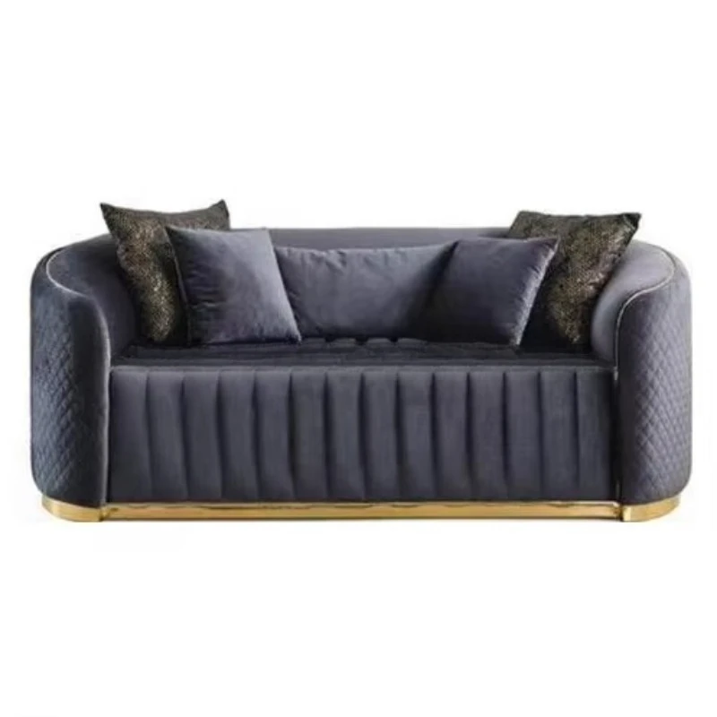 Hot-selling luxury living room stainless steel lounge sofa 2-3 seat velvet home sofa
Hot-selling luxury living room stainless steel lounge sofa 2-3 seat velvet home sofa