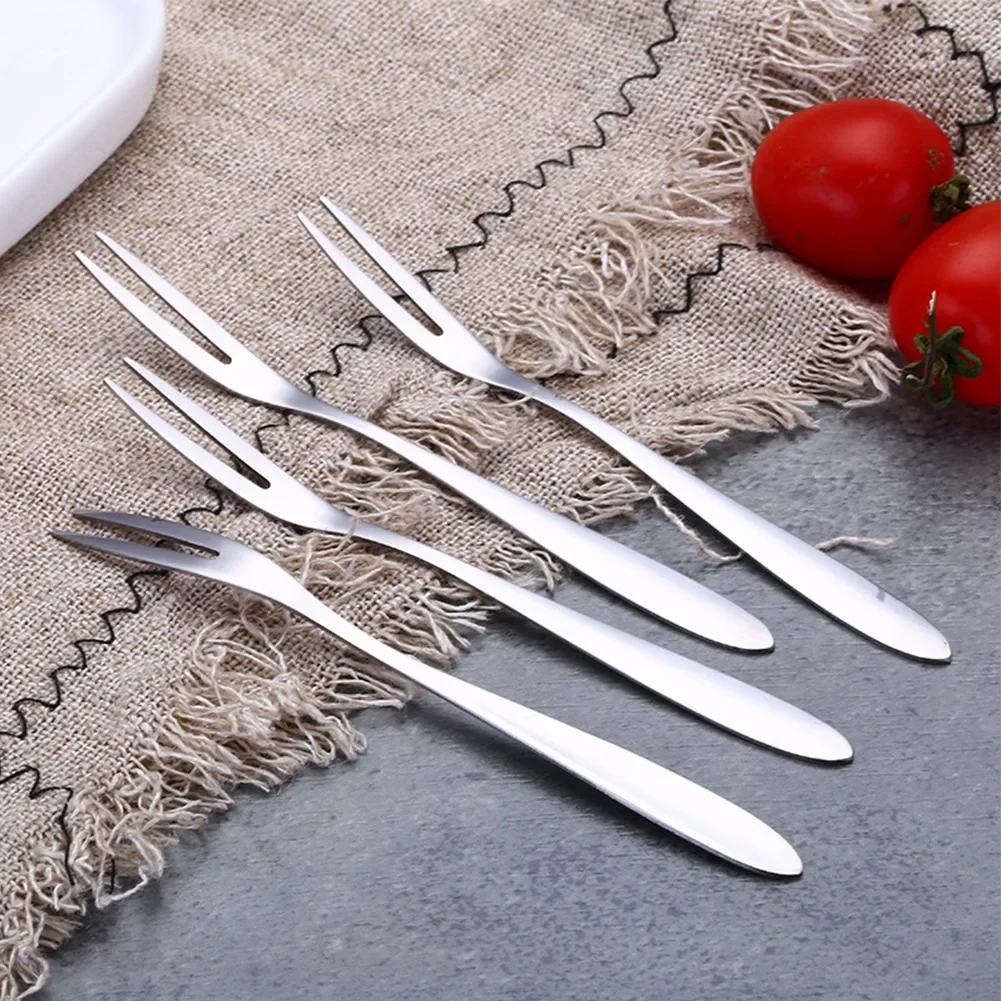 12Pcs Stainless Steel Household Two-toothed Fruit Fork Dessert Cake Salad Cutlery Fork Food Pick Tableware Kitchen Accessories
12Pcs Stainless Steel Household Two-toothed Fruit Fork Dessert Cake Salad Cutlery Fork Food Pick Tableware Kitchen Accessories