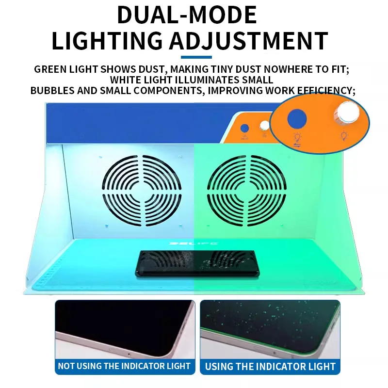 S-917C Mini Dust-Free Workbench, Dustproof, Dual Light, Anti Dust for LCD Refurbish and Pad Tablet, Mobile Phone Repair
S-917C Mini Dust-Free Workbench, Dustproof, Dual Light, Anti Dust for LCD Refurbish and Pad Tablet, Mobile Phone Repair
