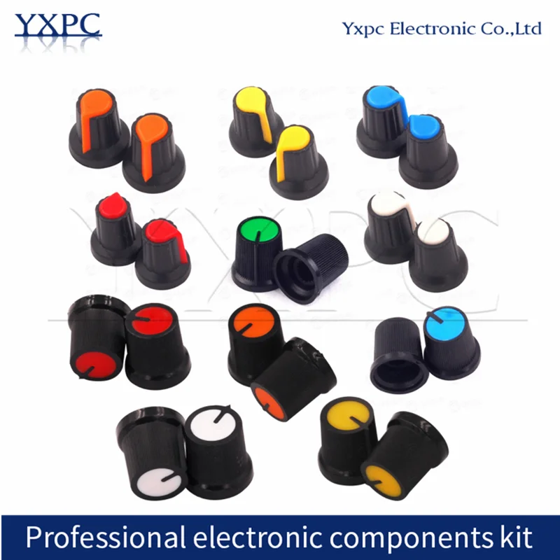 WH148 Potentiometer Switch knob Cap Plastic Knob Plum Handle 15X17mm AG2 AG3 Handle 6MM BLACK RED YELLOW ORANGE WHITE
WH148 Potentiometer Switch knob Cap Plastic Knob Plum Handle 15X17mm AG2 AG3 Handle 6MM BLACK RED YELLOW ORANGE WHITE