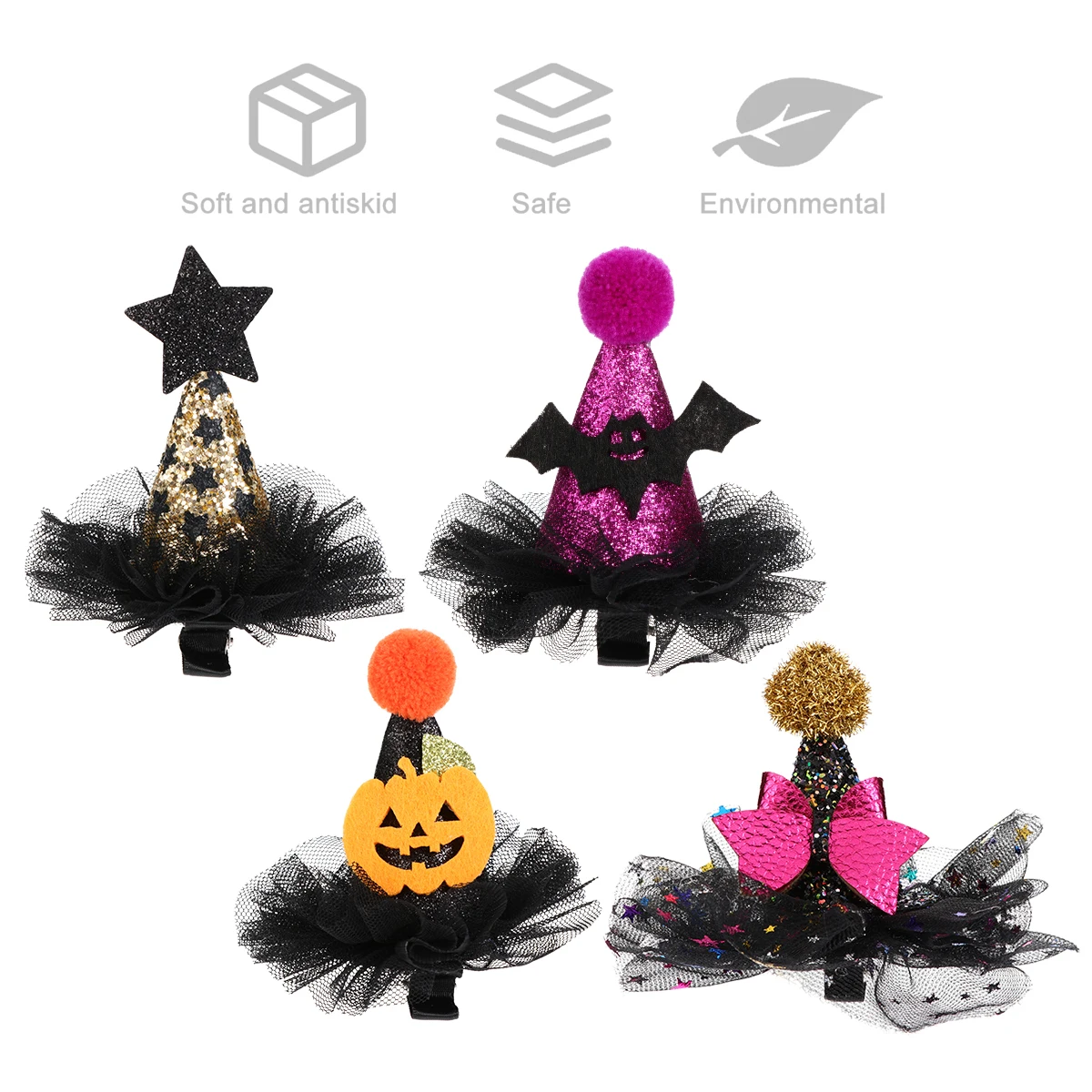 4pcs Halloween Hair Accessories Kids Girls Headdress Witch Hat Party Pumpkin Hairpins Barrettes Lightweight Photoshoot Costumes
4pcs Halloween Hair Accessories Kids Girls Headdress Witch Hat Party Pumpkin Hairpins Barrettes Lightweight Photoshoot Costumes