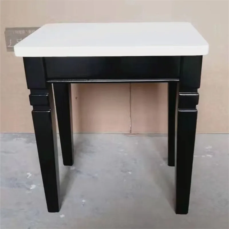 All solid wood square stool black dining stool dressing learning stool simple makeup