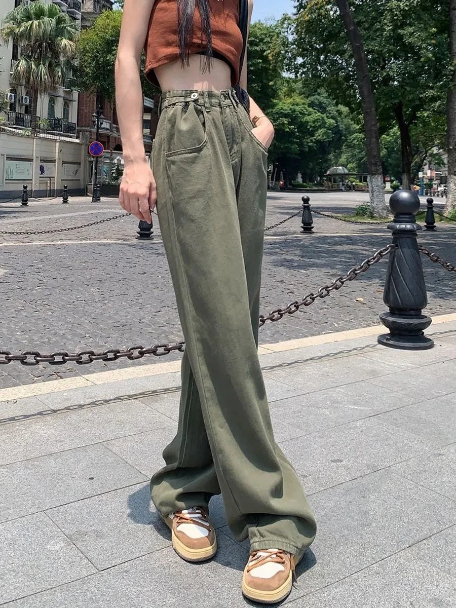 Green Women Pant Woman Jeans High Waist Denim Pants Wide Leg Denim Vintage Clothing Mom Jeans Harajuku Straight Pants
Green Women Pant Woman Jeans High Waist Denim Pants Wide Leg Denim Vintage Clothing Mom Jeans Harajuku Straight Pants