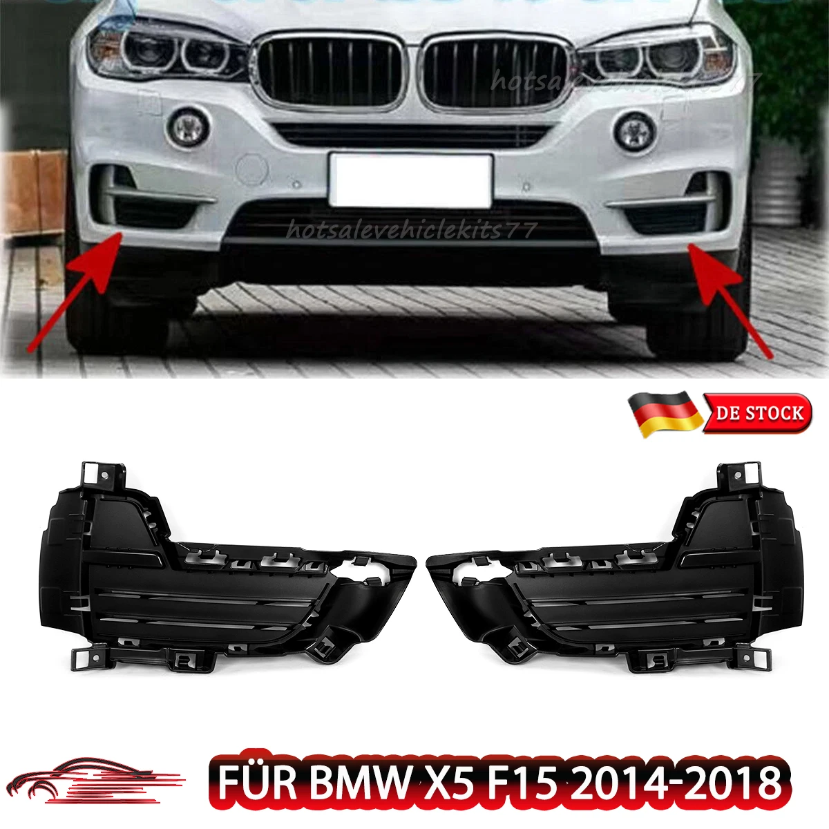 1 Pair Front Bumper Fog Light Grills Mesh Grille Grill Fits For BMW X5 F15 2014-2018 51117307993 + 51117307994
1 Pair Front Bumper Fog Light Grills Mesh Grille Grill Fits For BMW X5 F15 2014-2018 51117307993 + 51117307994