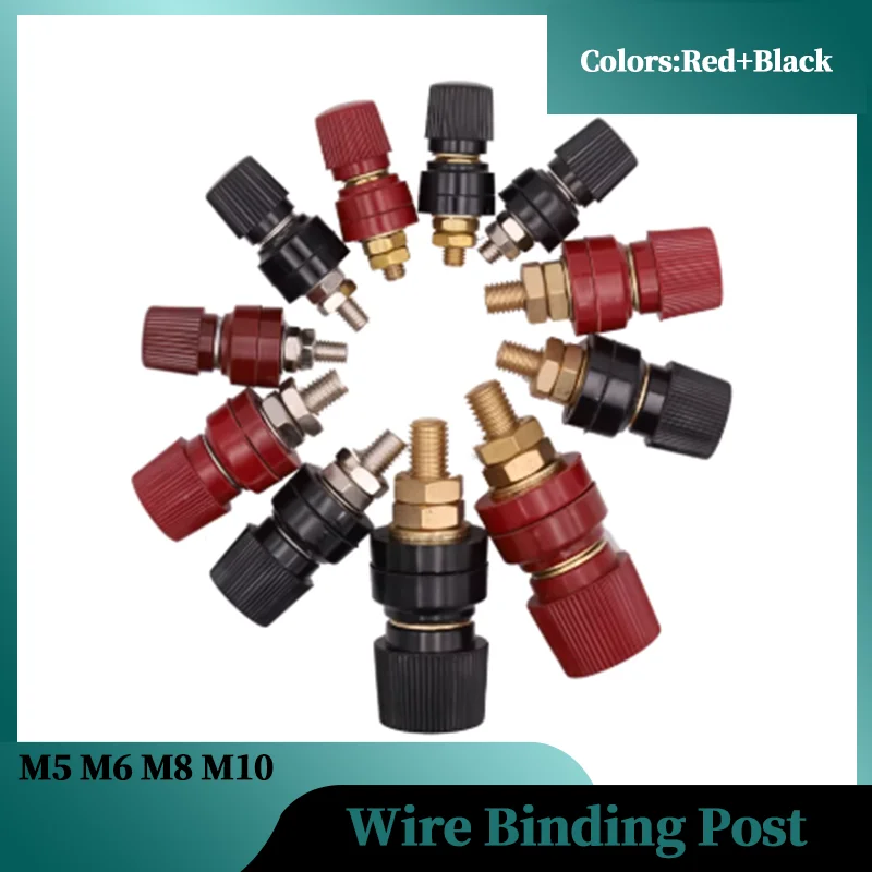 Red+Black Binding Posts for Battery Cable Power Supply Splice Welding Inverter Terminal Connector Set M5 M6 M8 M10 Studs with
Red+Black Binding Posts for Battery Cable Power Supply Splice Welding Inverter Terminal Connector Set M5 M6 M8 M10 Studs with