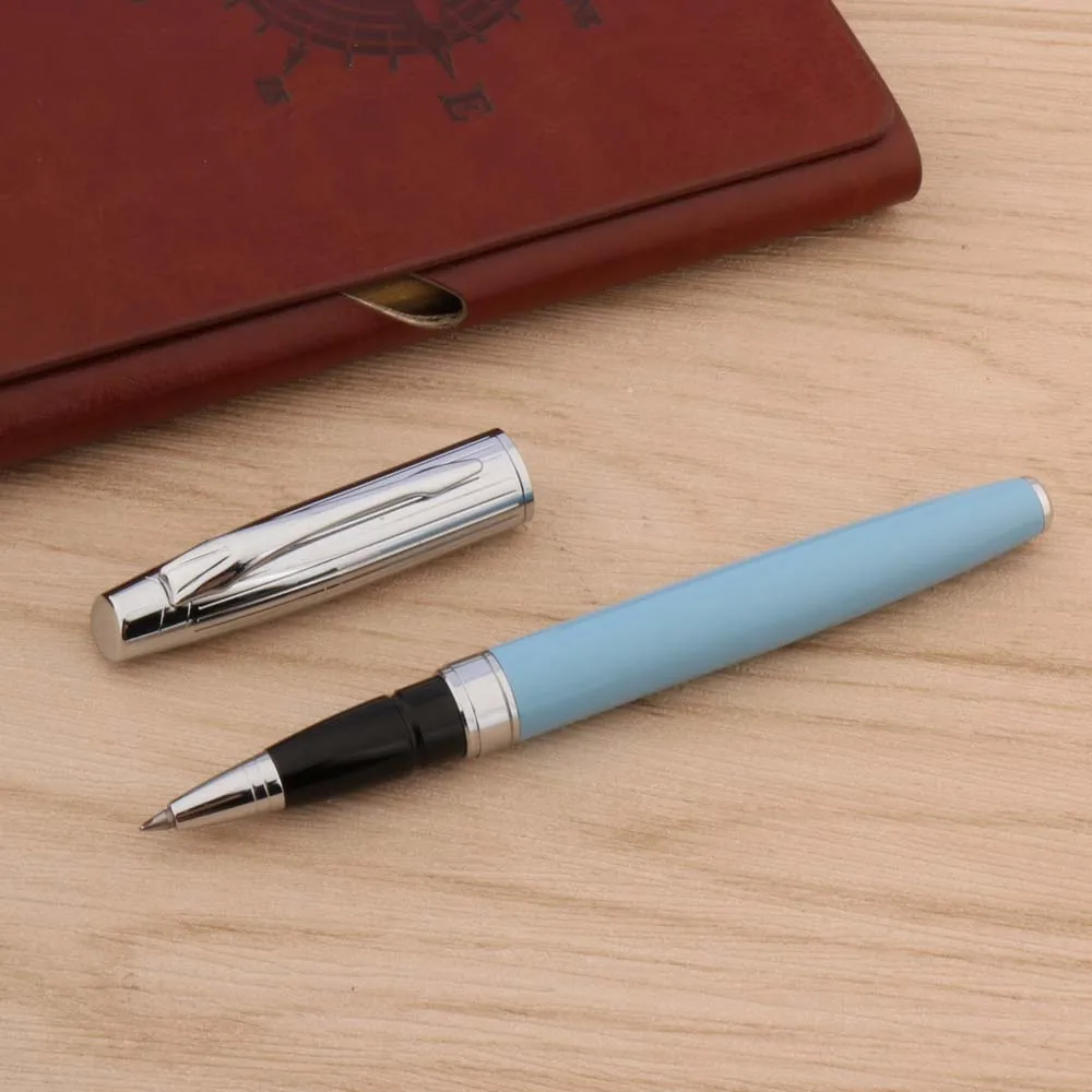 Высококачественная металлическая ручка-роллер, небесно-голубая шариковая ручка для подписи, канцелярские принадлежности, офисные школьные принадлежности, новинка
Высококачественная металлическая ручка-роллер, небесно-голубая шариковая ручка для подписи, канцелярские принадлежности, офисные школьные принадлежности, новинка
