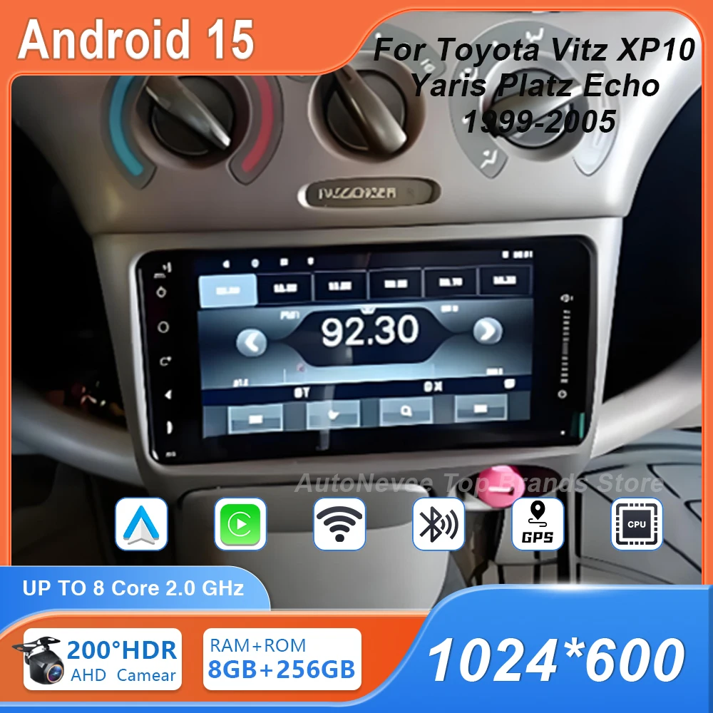 Android 15 Car Radio Multimedia For Toyota Vitz XP10 Yaris Platz Echo 1999-2005 Stereo Auto Carplay Autoradio GPS Navigation DSP
Android 15 Car Radio Multimedia For Toyota Vitz XP10 Yaris Platz Echo 1999-2005 Stereo Auto Carplay Autoradio GPS Navigation DSP