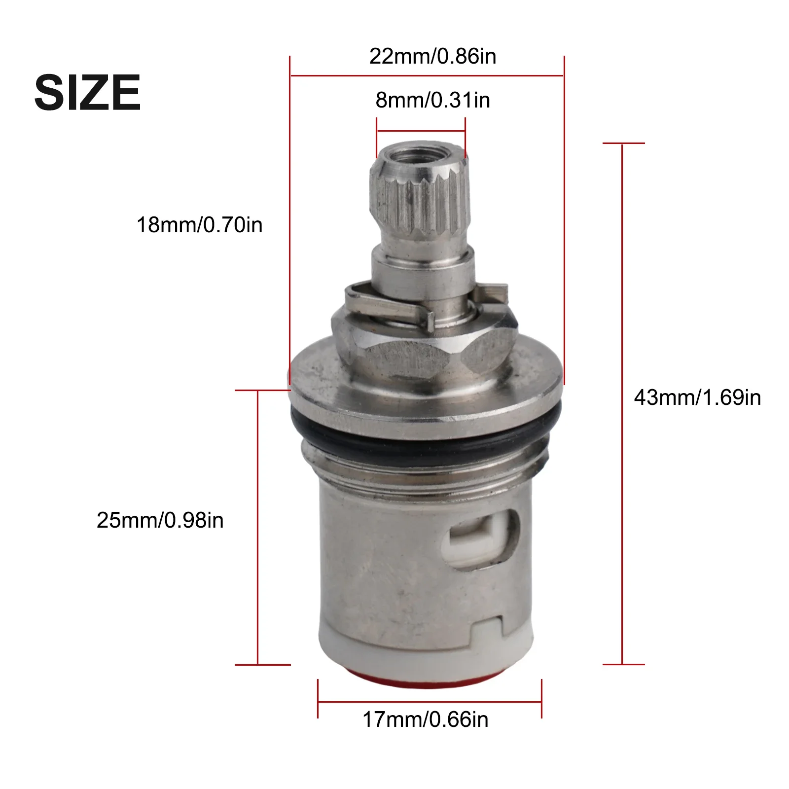 Plumbing Valve Cartridge 43 22 Mm Hot Cold Water Tap Precise 20 Tooth 304 Stainless Steel Bath Kitchen Faucet Valve
Plumbing Valve Cartridge 43 22 Mm Hot Cold Water Tap Precise 20 Tooth 304 Stainless Steel Bath Kitchen Faucet Valve