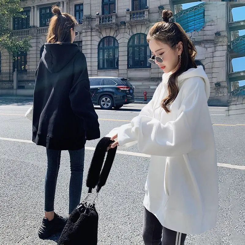 Sweater Women's 2025 New Loose Hooded Medium Long Thickened Black and White Large Size Spring, Autumn and Winter Velvet Jacket
Sweater Women's 2025 New Loose Hooded Medium Long Thickened Black and White Large Size Spring, Autumn and Winter Velvet Jacket