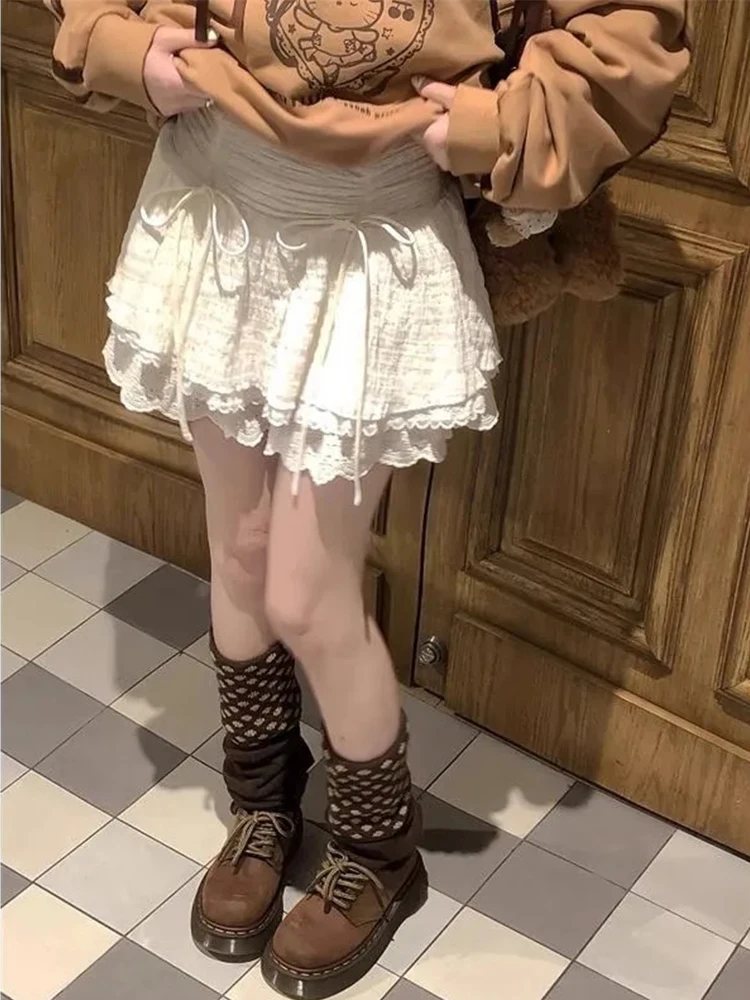 Women's Y2K bow tie lace cake skirt for spring and summer 2025 new item, girls' mini skirt, sweet and cute half skirt
Women's Y2K bow tie lace cake skirt for spring and summer 2025 new item, girls' mini skirt, sweet and cute half skirt